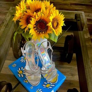 De Blossom Collection ladies embellished evening heels.